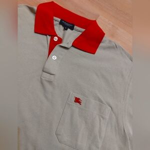 Vintage Burberry london Polo Button Up Shirt Large